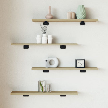 Wandschappen 8 st 60x10x1,5 cm spaanplaat sonoma eikenkleurig