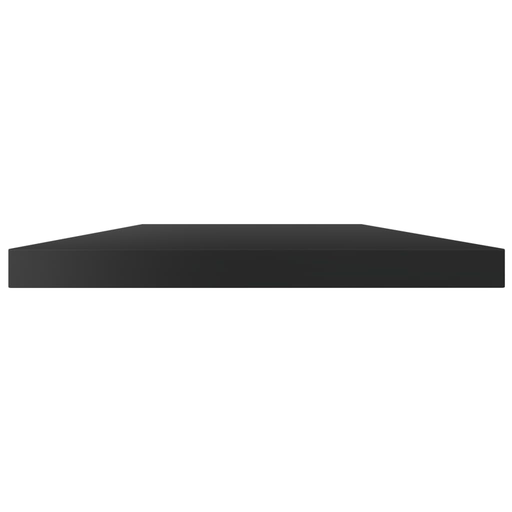 Wandschappen 4 st 60x10x1,5 cm spaanplaat hoogglans zwart