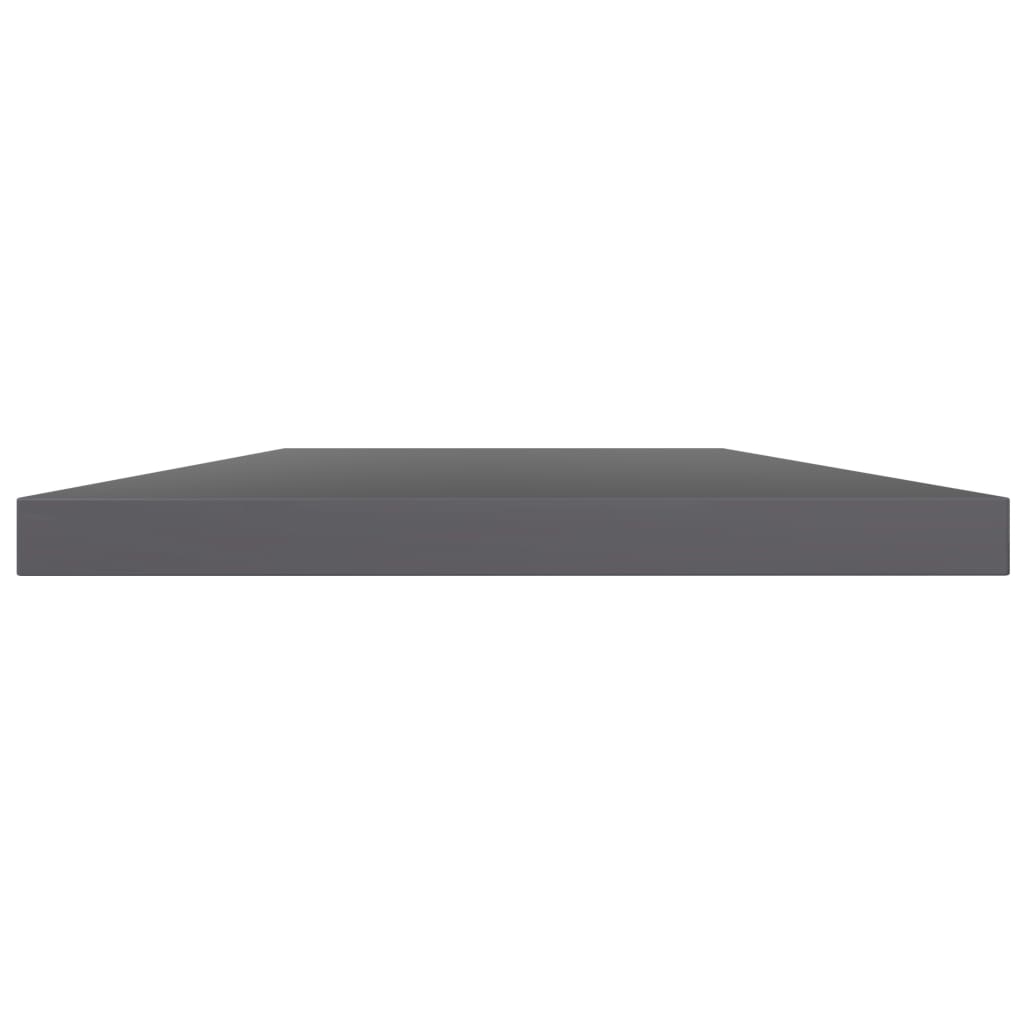 Wandschappen 4 St 60X10X1,5 Cm Spaanplaat Hoogglans Grijs Hoogglans Grijs 4