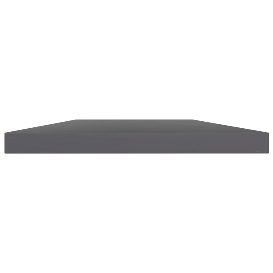 Wandschappen 4 St 60X10X1,5 Cm Spaanplaat Hoogglans Grijs Hoogglans Grijs 4