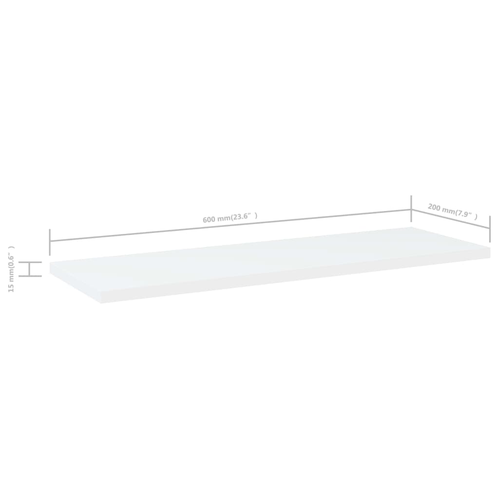 Wandschappen 60X20X1,5 Cm Spaanplaat Wit 4 60 x 20 x 1.5 cm
