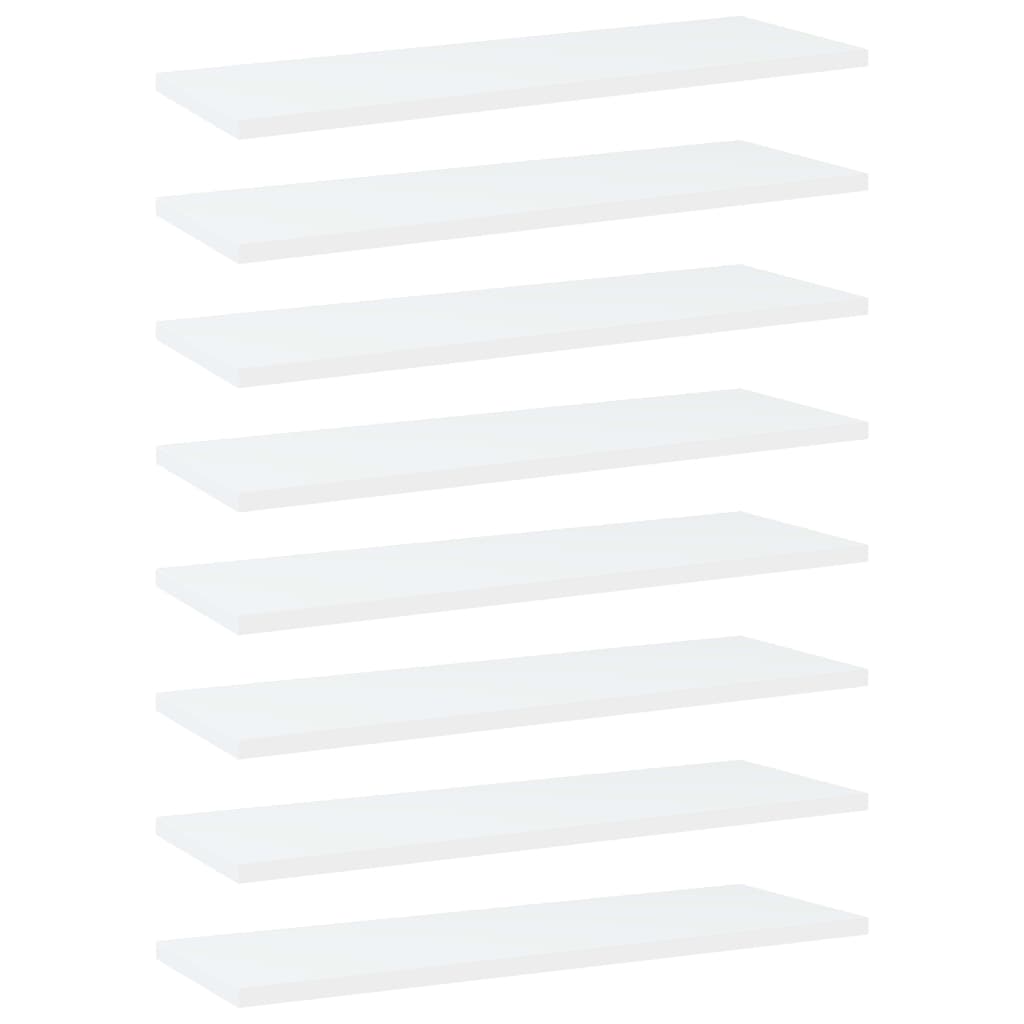 Wandschappen 8 st 60x20x1,5 cm bewerkt hout wit