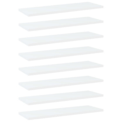 Wandschappen 8 st 60x20x1,5 cm bewerkt hout wit