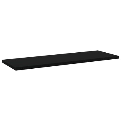 Wandschappen 4 st 60x20x1,5 cm spaanplaat zwart
