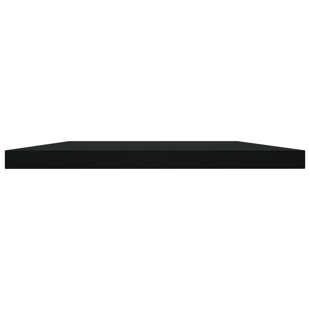 Wandschappen 4 st 60x20x1,5 cm spaanplaat zwart