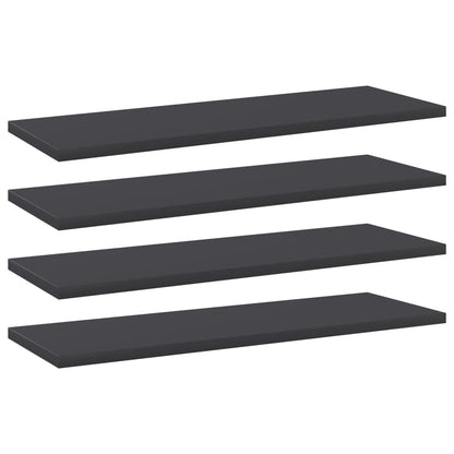 Wandschappen 4 st 60x20x1,5 cm spaanplaat grijs
