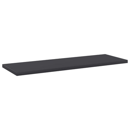 Wandschappen 4 st 60x20x1,5 cm spaanplaat grijs