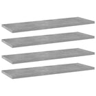 Wandschappen 4 st 60x20x1,5 cm spaanplaat betongrijs