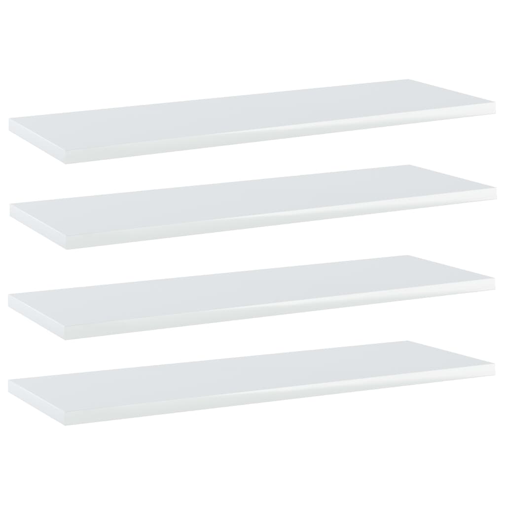 Wandschappen 4 st 60x20x1,5 cm bewerkt hout hoogglans wit