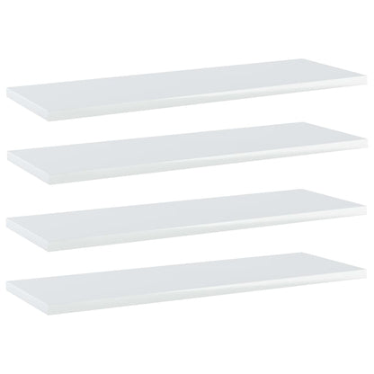 Wandschappen 4 st 60x20x1,5 cm bewerkt hout hoogglans wit