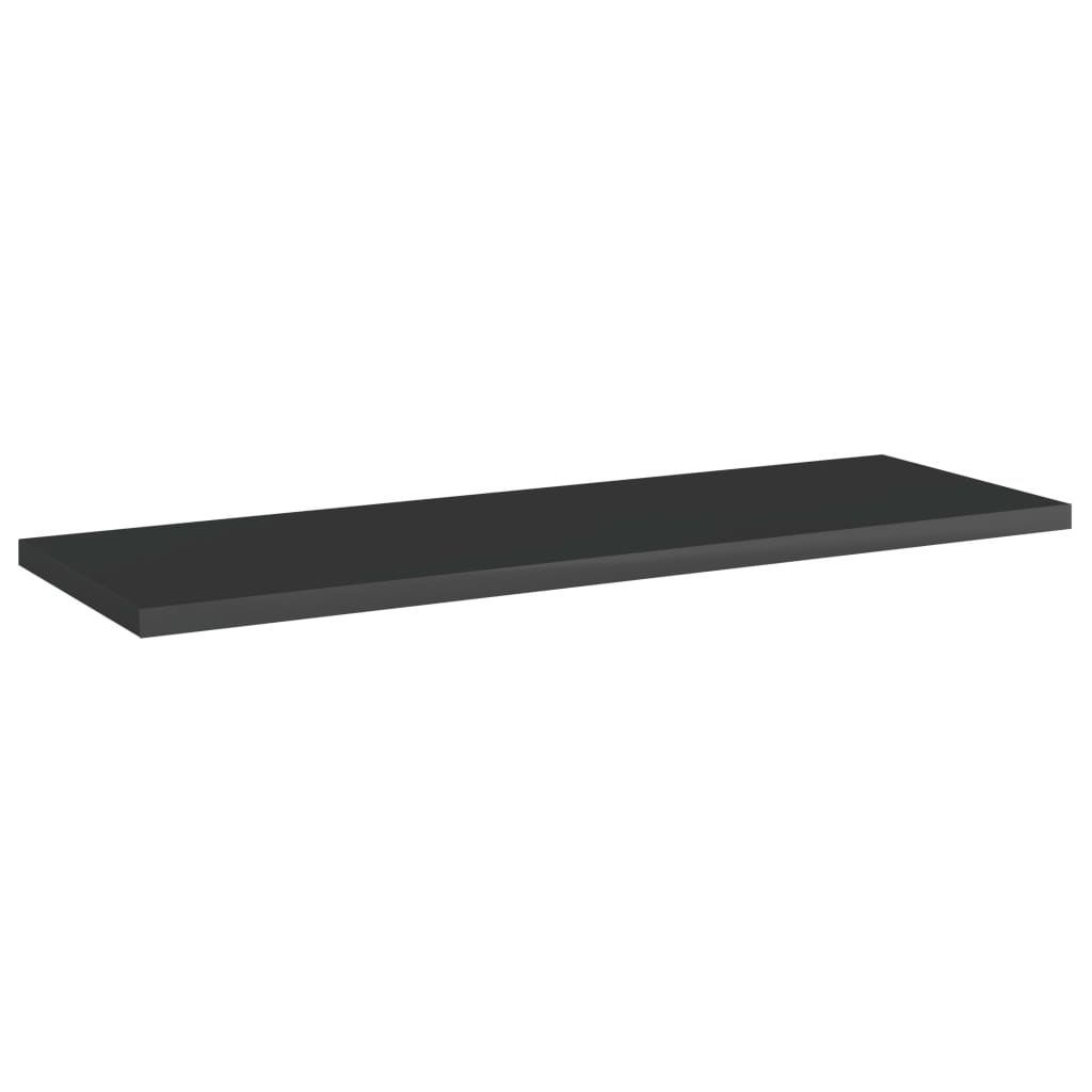 Wandschappen 4 st 60x20x1,5 cm spaanplaat hoogglans zwart
