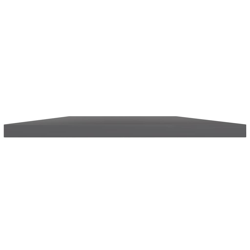 Wandschappen 4 st 60x20x1,5 cm spaanplaat hoogglans grijs