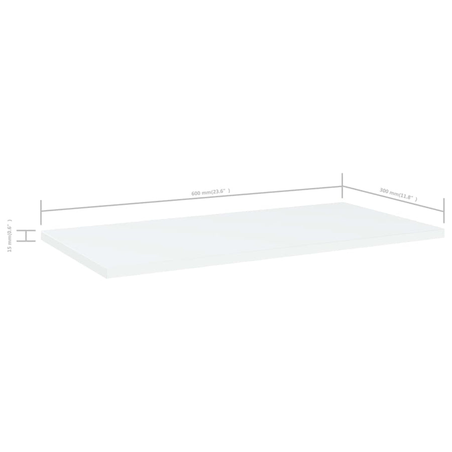 Wandschappen 60X30X1,5 Cm Spaanplaat Wit 4 60 x 30 x 1.5 cm