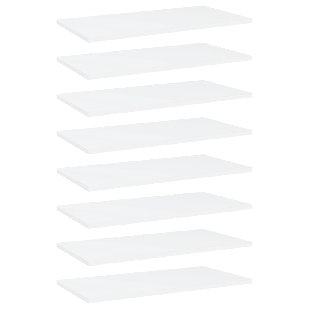 Wandschappen 8 st 60x30x1,5 cm spaanplaat wit