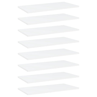 Wandschappen 8 st 60x30x1,5 cm spaanplaat wit
