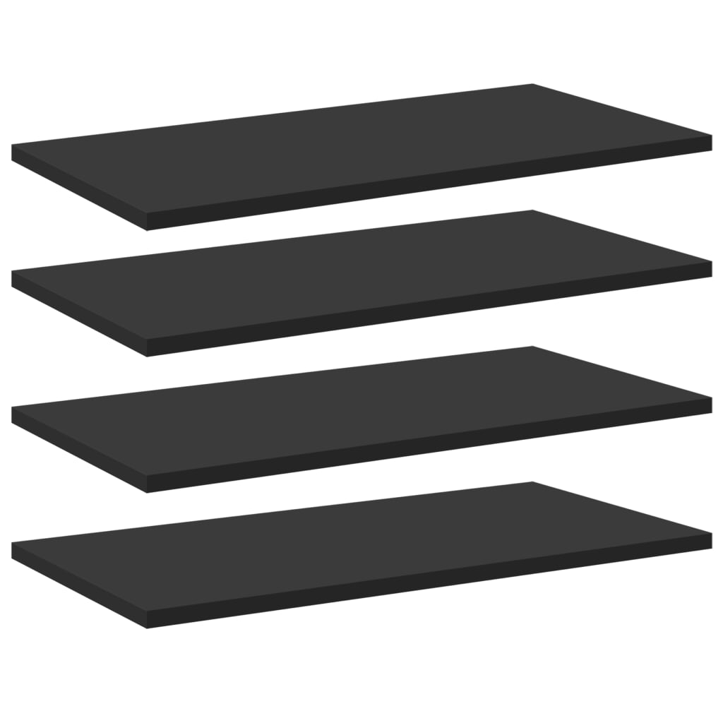 Wandschappen 8 st 60x30x1,5 cm spaanplaat zwart