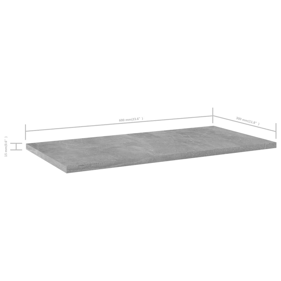 Wandschappen 60X30X1,5 Cm Spaanplaat Betongrijs 4 60 x 30 x 1.5 cm