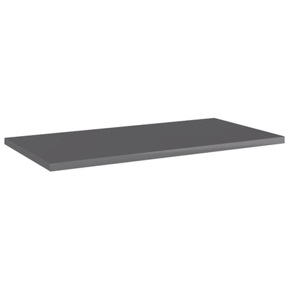 Wandschappen 4 st 60x30x1,5 cm spaanplaat hoogglans grijs