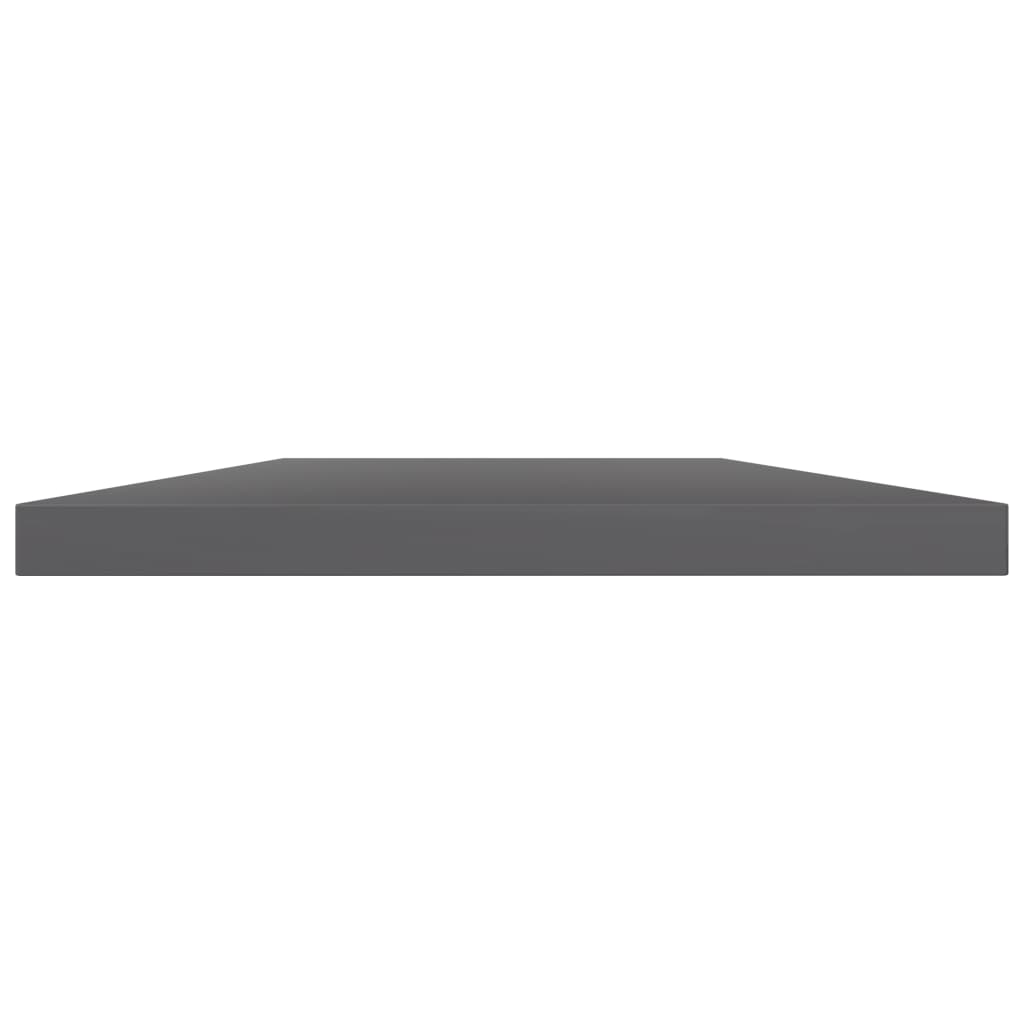 Wandschappen 4 st 60x30x1,5 cm spaanplaat hoogglans grijs