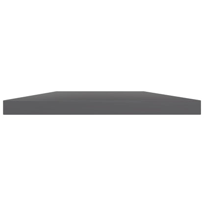 Wandschappen 4 st 60x30x1,5 cm spaanplaat hoogglans grijs