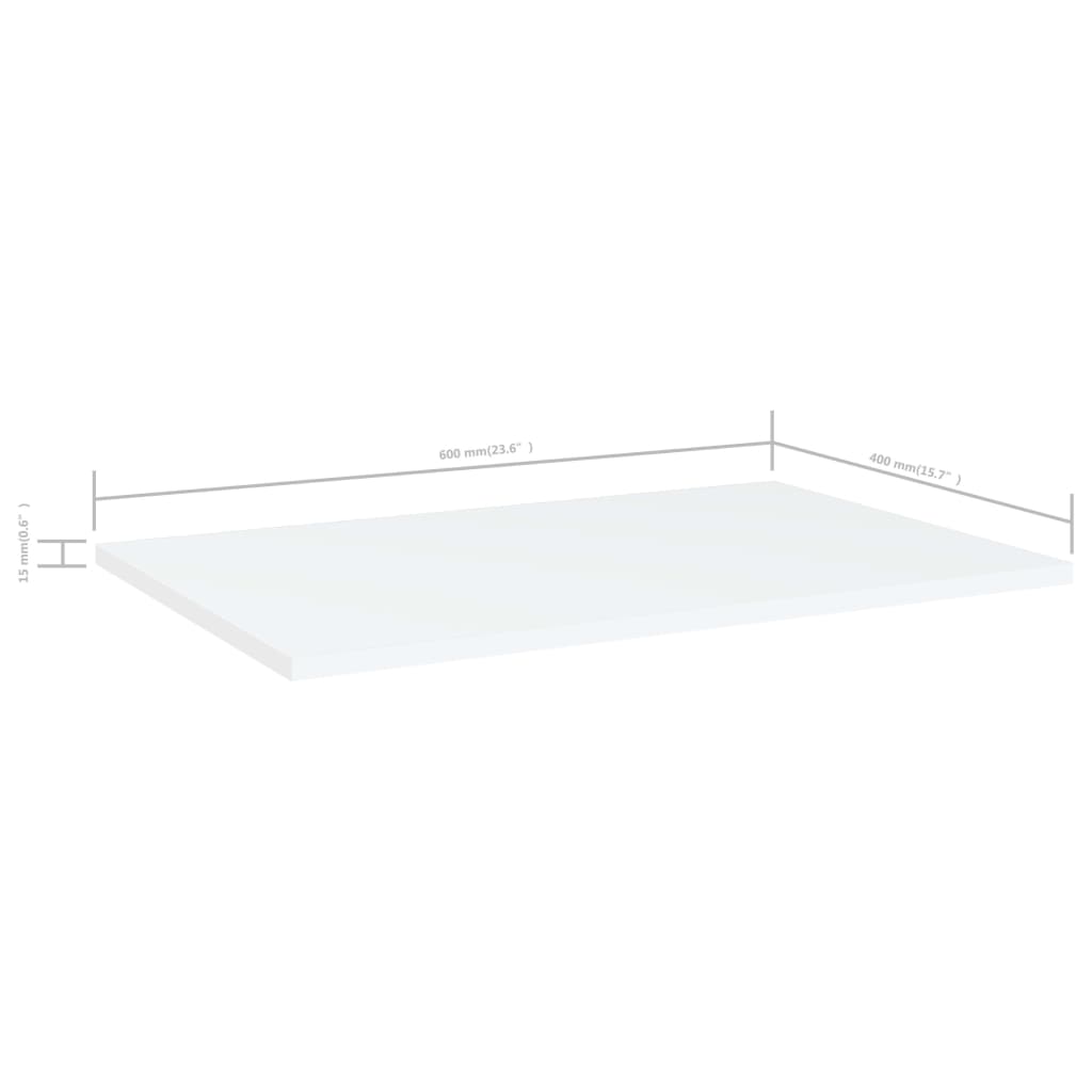 Wandschappen 60X0X1,5 Cm Spaanplaat Wit 4 60 x 40 x 1.5 cm