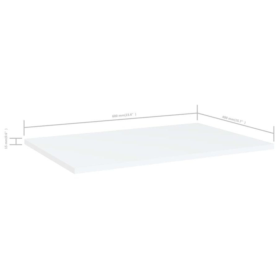 Wandschappen 60X0X1,5 Cm Spaanplaat Wit 4 60 x 40 x 1.5 cm