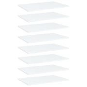 Wandschappen 8 stuks 60x40 cm spaanplaat wit