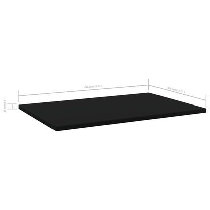Wandschappen 8 st 60x40x1,5 cm spaanplaat zwart