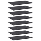 Wandplanken 8 stuks 60x40 cm spaanplaat grijs