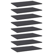 Wandplanken 8 stuks 60x40 cm spaanplaat grijs