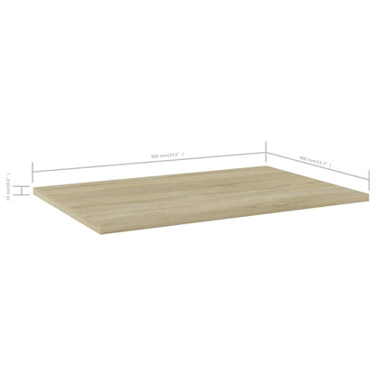 Wandschappen 60X0X1,5 Cm Spaanplaat Kleurig Sonoma Eiken 4 60 x 40 x 1.5 cm