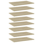 Wandschappen 8 st 60x40x1.5 cm spaanplaat eiken