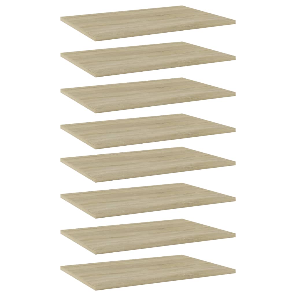 Wandschappen 8 st 60x40x1,5 cm spaanplaat sonoma eikenkleurig