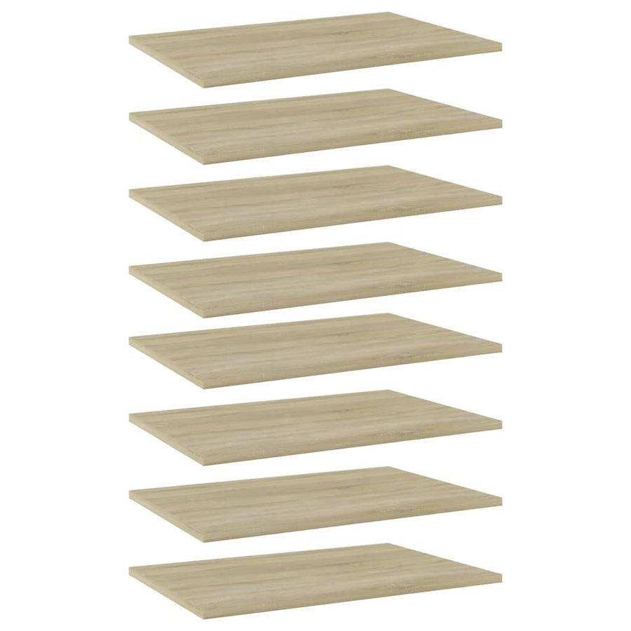 Wandschappen 8 st 60x40x1,5 cm spaanplaat sonoma eikenkleurig