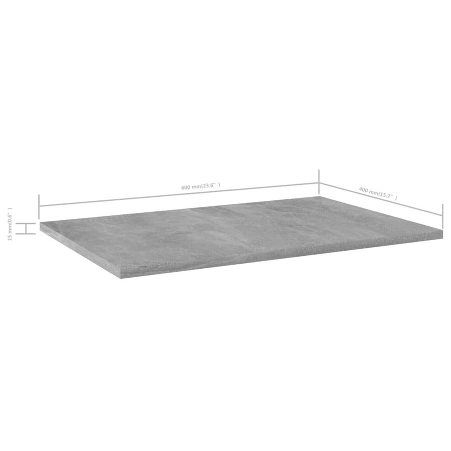 Wandschappen 60X0X1,5 Cm Spaanplaat Betongrijs 4 60 x 40 x 1.5 cm