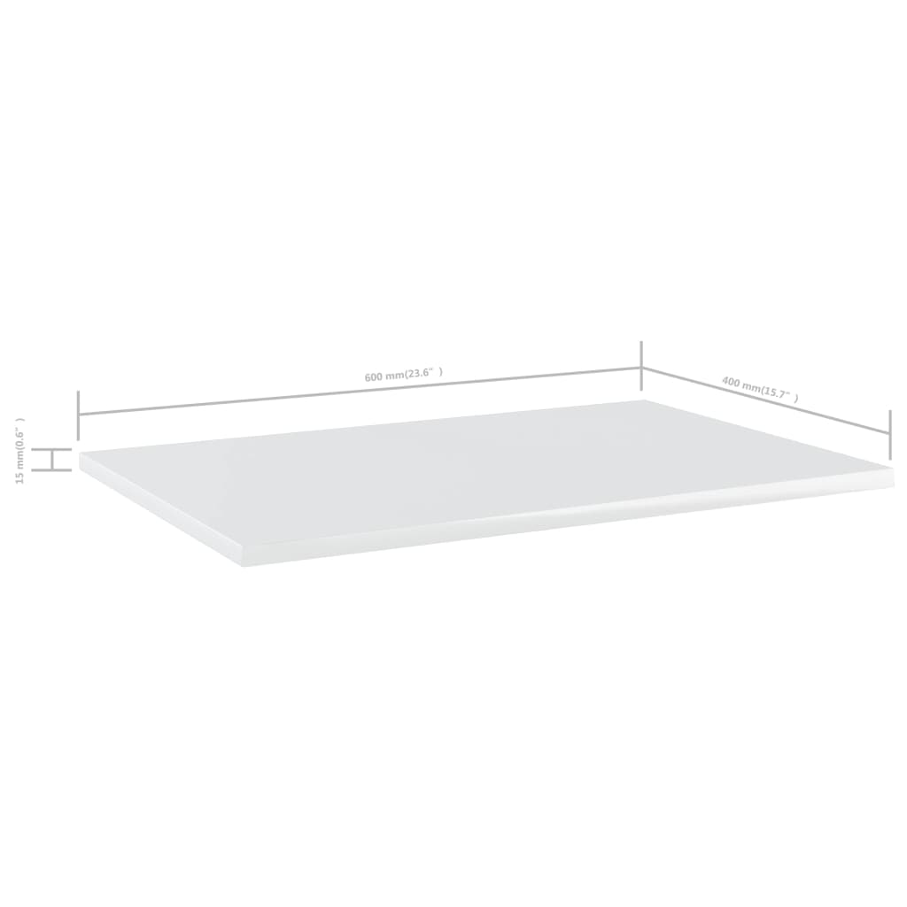 Wandschappen 8 st 60x40x1,5 cm spaanplaat hoogglans wit