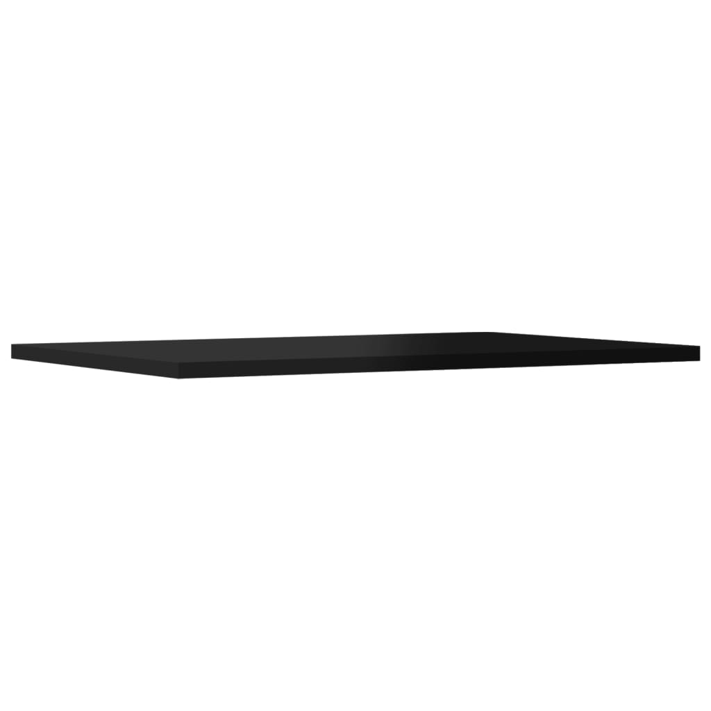 Wandschappen 4 st 60x40x1,5 cm spaanplaat hoogglans zwart