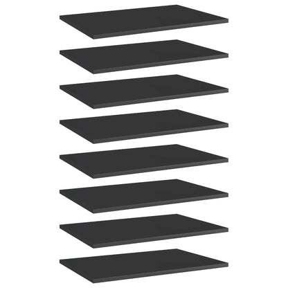 Wandschappen 60X40X1,5 Cm Spaanplaat Hoogglans Zwart 8