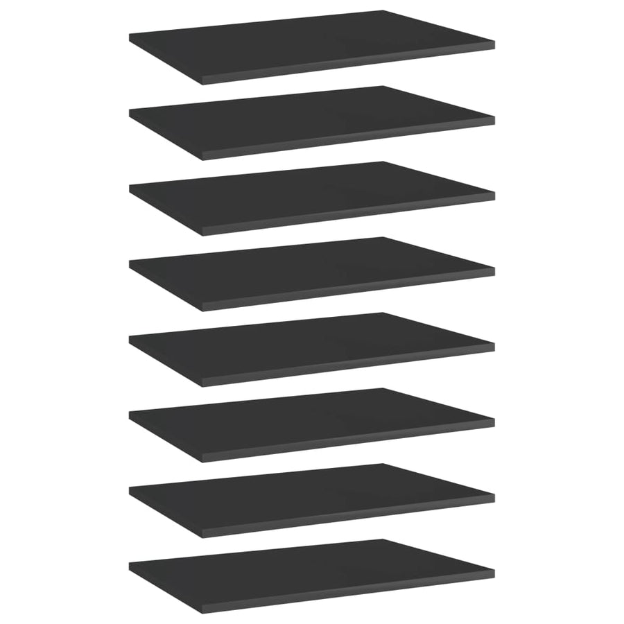 Wandschappen 60X40X1,5 Cm Spaanplaat Hoogglans Zwart 8