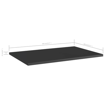 Wandschappen 60X40X1,5 Cm Spaanplaat Hoogglans Zwart 8