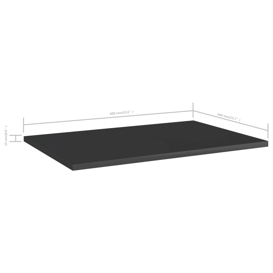 Wandschappen 60X40X1,5 Cm Spaanplaat Hoogglans Zwart 8