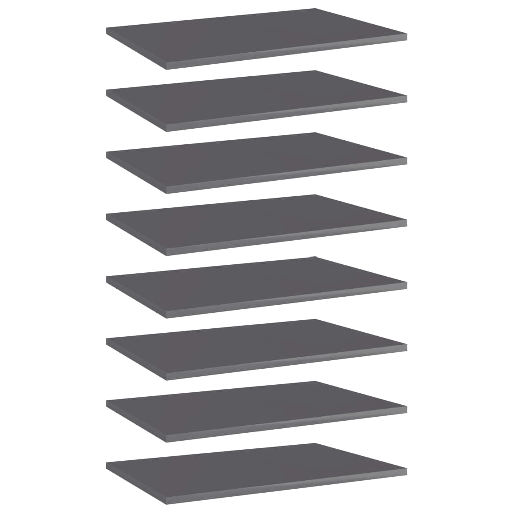 Wandschappen 60X40X1,5 Cm Bewerkt Hout Hoogglans Grijs 8