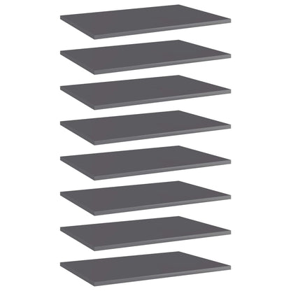 Wandschappen 60X40X1,5 Cm Bewerkt Hout Hoogglans Grijs 8