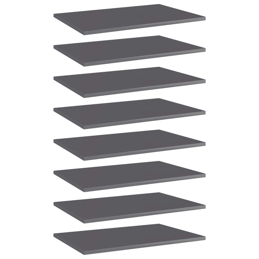 Wandschappen 60X40X1,5 Cm Bewerkt Hout Hoogglans Grijs 8