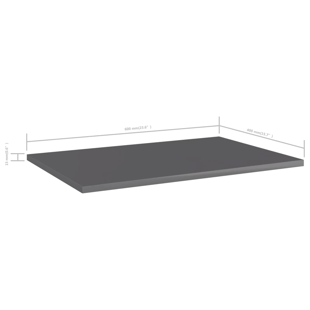 Wandschappen 60X40X1,5 Cm Bewerkt Hout Hoogglans Grijs 8