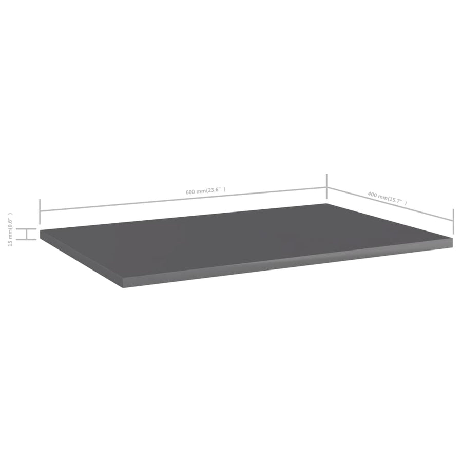 Wandschappen 60X40X1,5 Cm Bewerkt Hout Hoogglans Grijs 8
