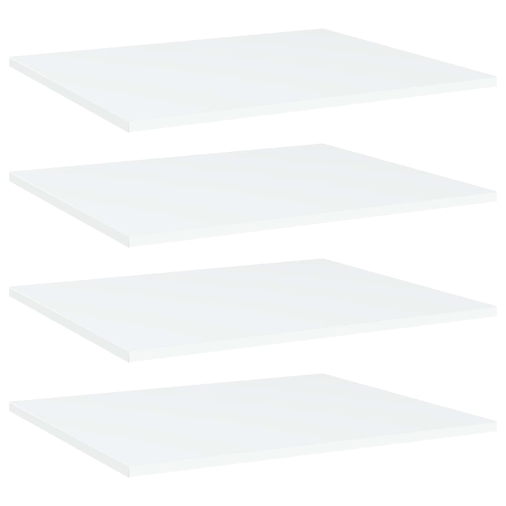 Wandschappen 4 st 60x50x1,5 cm bewerkt hout wit