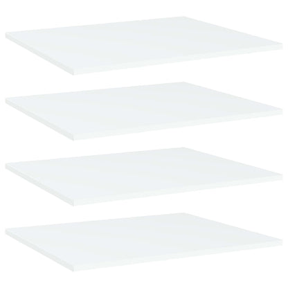 Wandschappen 4 st 60x50x1,5 cm bewerkt hout wit