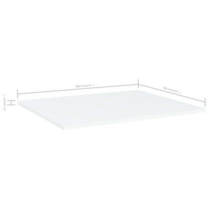 Wandschappen 4 st 60x50x1,5 cm bewerkt hout wit