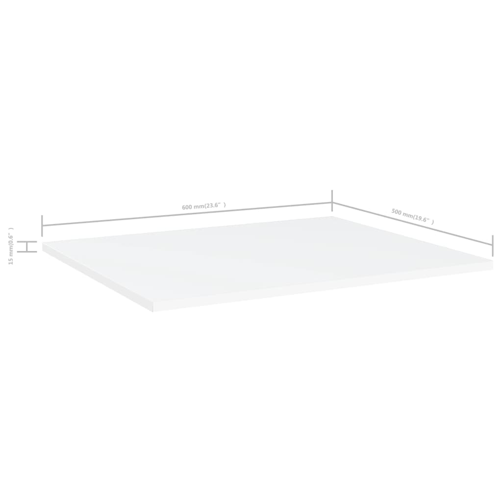 Wandschappen 8 st 60x50x1,5 cm spaanplaat wit